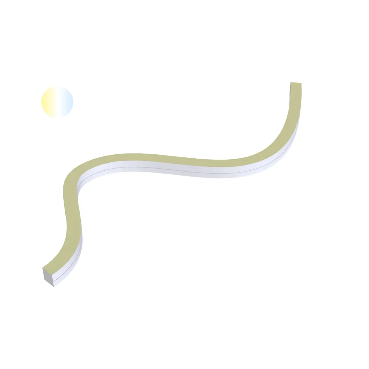 24V DC liniLED® Neon R Side Silicone Tunable White LED strip