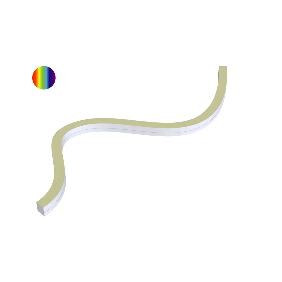 24V DC liniLED® Neon R Side Silicone RGB LED strip