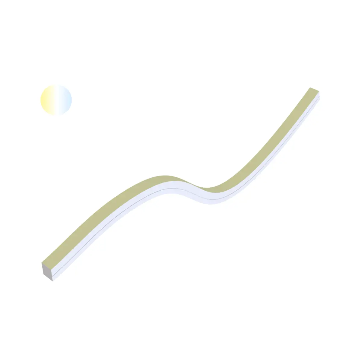 24V DC liniLED® Neon R Top Silicone Tunable White LED strip
